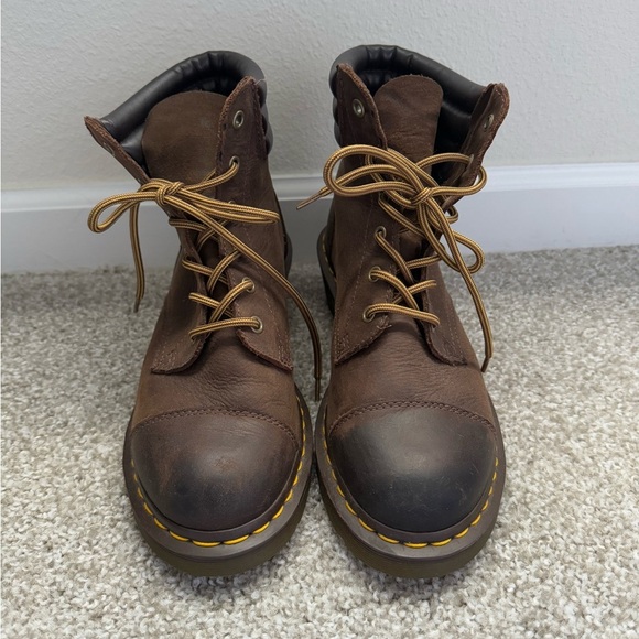 Dr. Martens Alexandra Brown Heeled Ankle Boots Women’s Size 10 US - Picture 1 of 8
